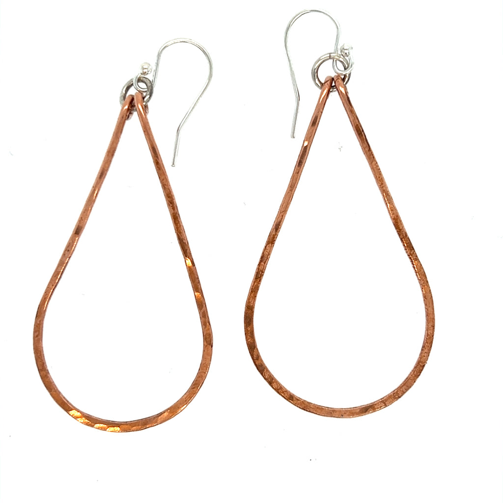 Teardrop Copper Dangle Earrings-XL