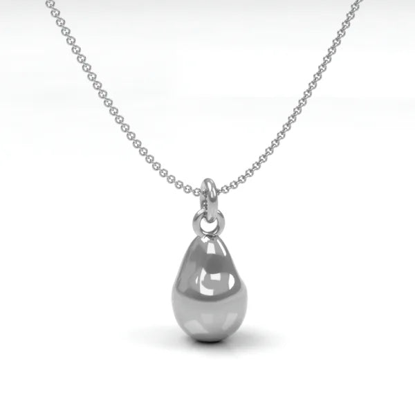 Baroque Silver Drop Necklace