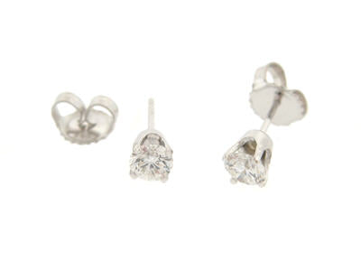 Diamond Stud Earrings .72ct TW