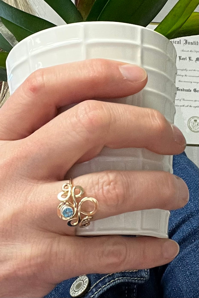 Eternity Blue Topaz Ring