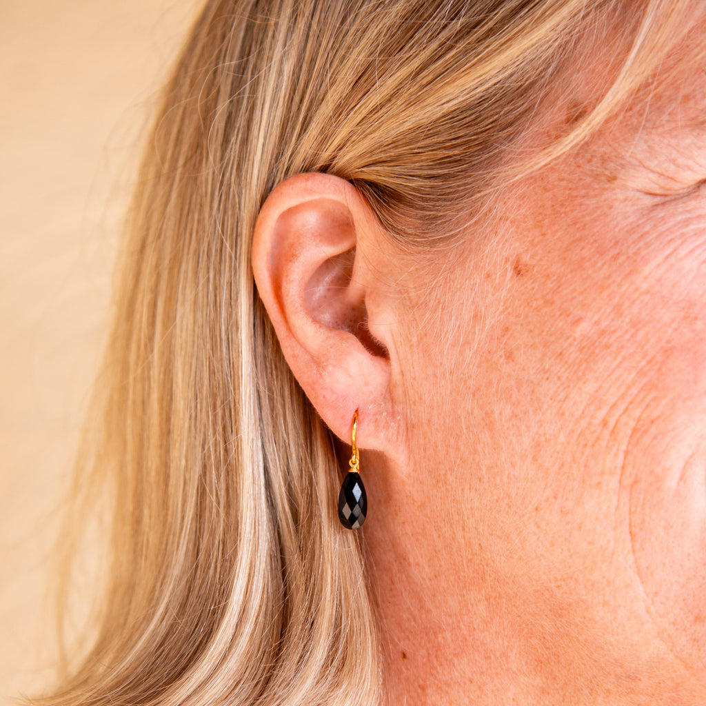 Joyful Signature Black Spinel Earrings