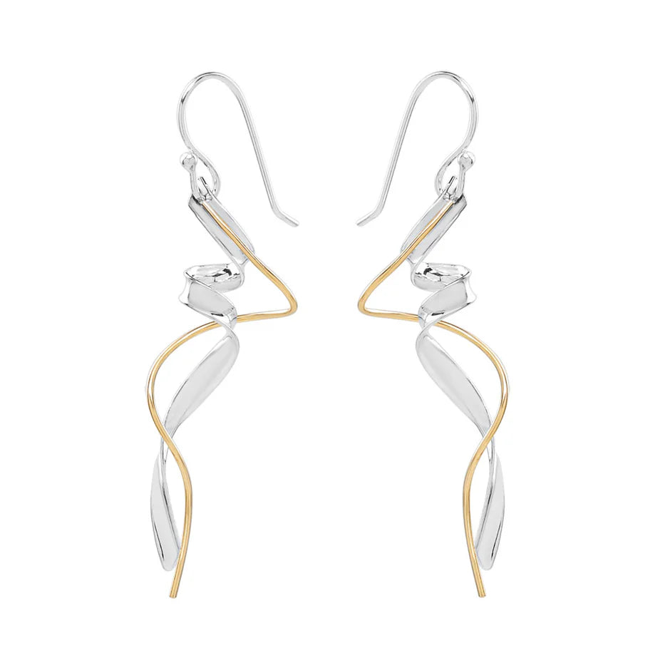 2 Tone Champagne Surprise Earrings