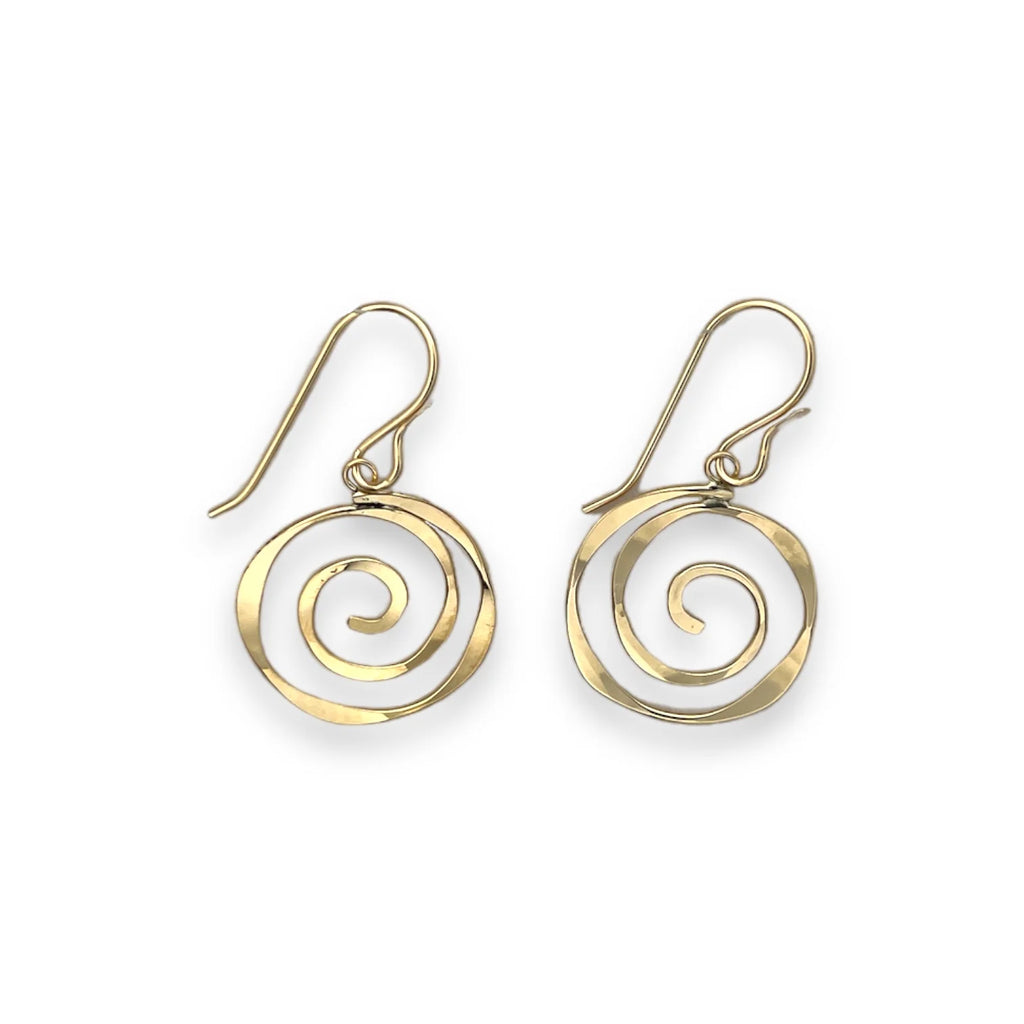 Gold Spiral Dangle Earring