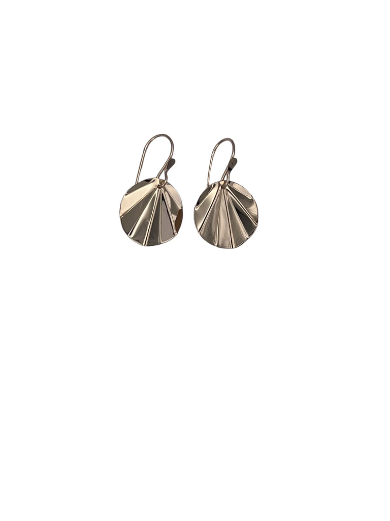 Small Gold Fan-Tastic Dangle Earrings
