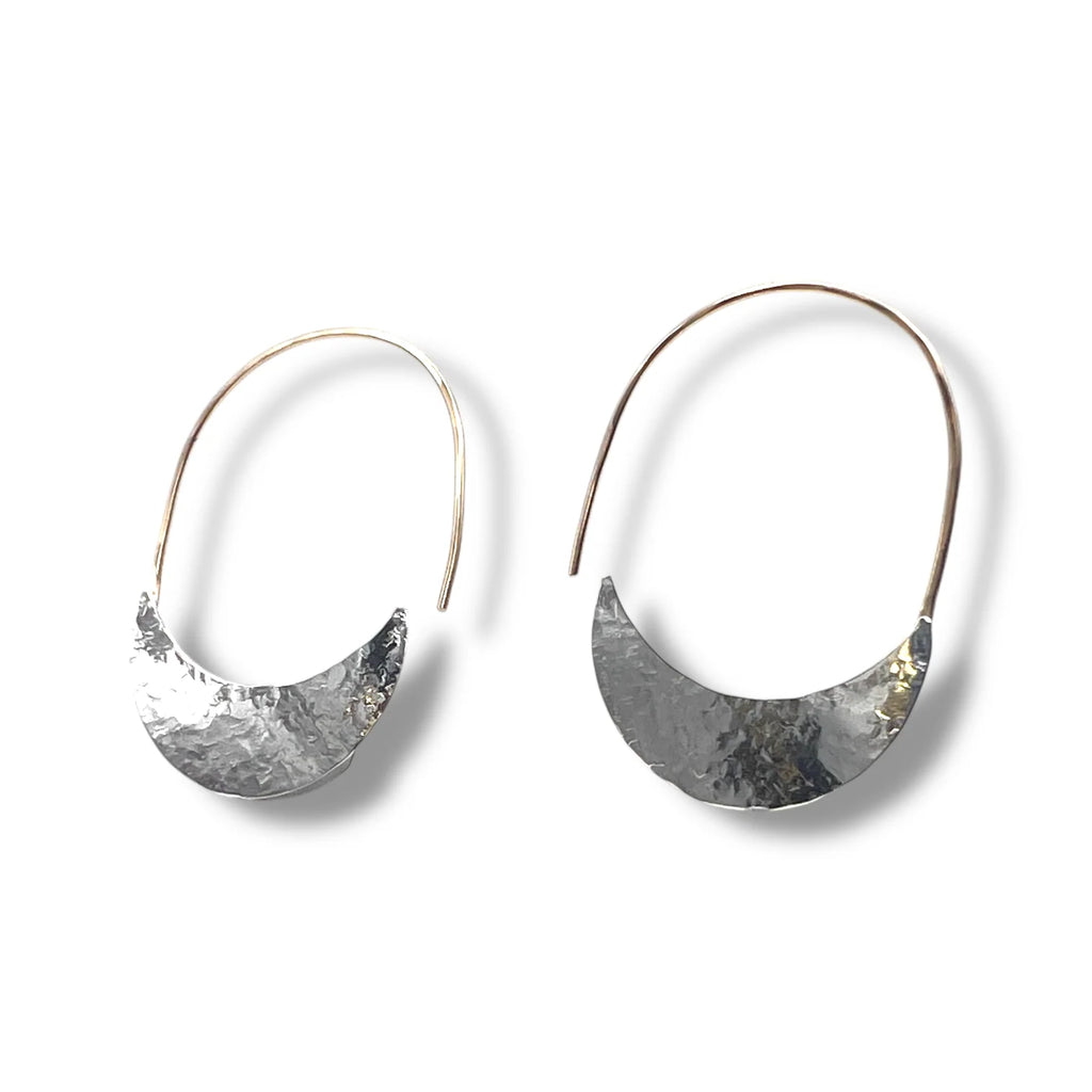 2 Tone Crescent Hoops