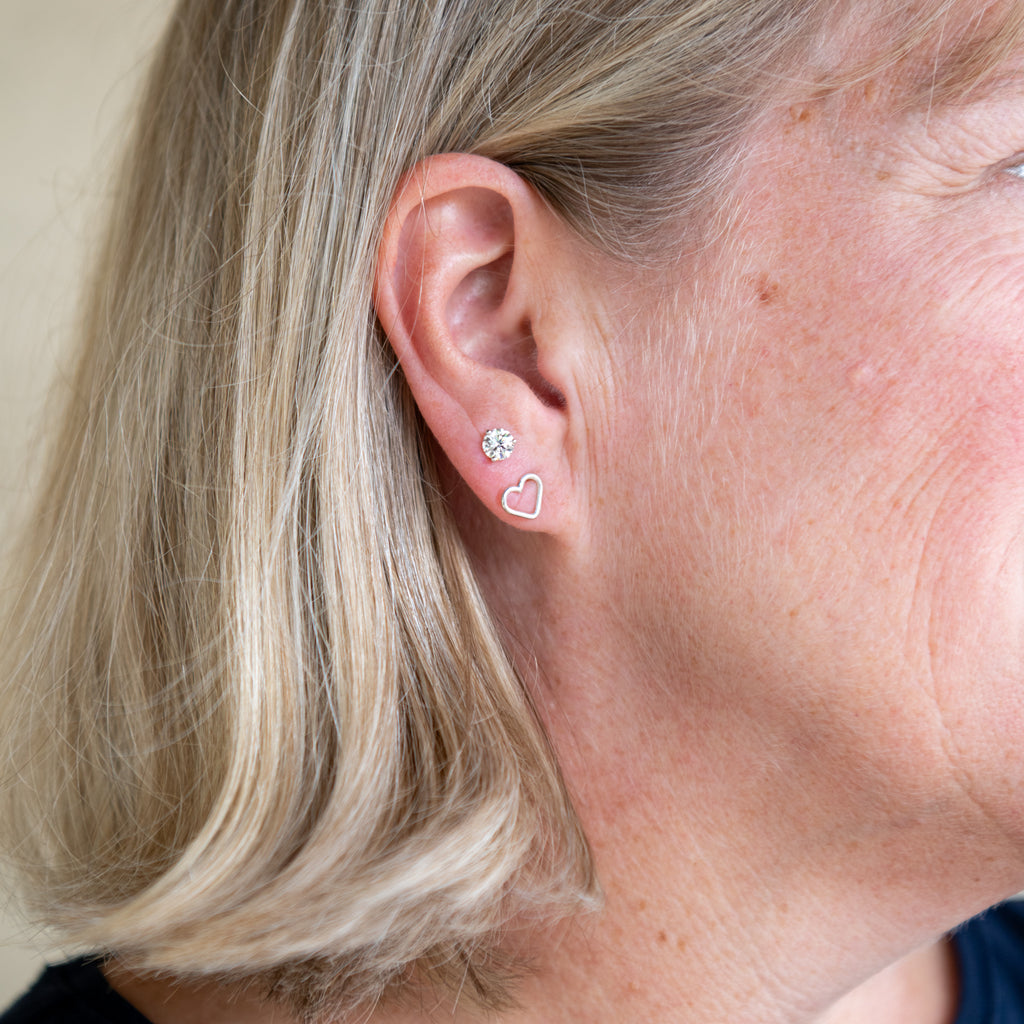 Open Heart Earrings