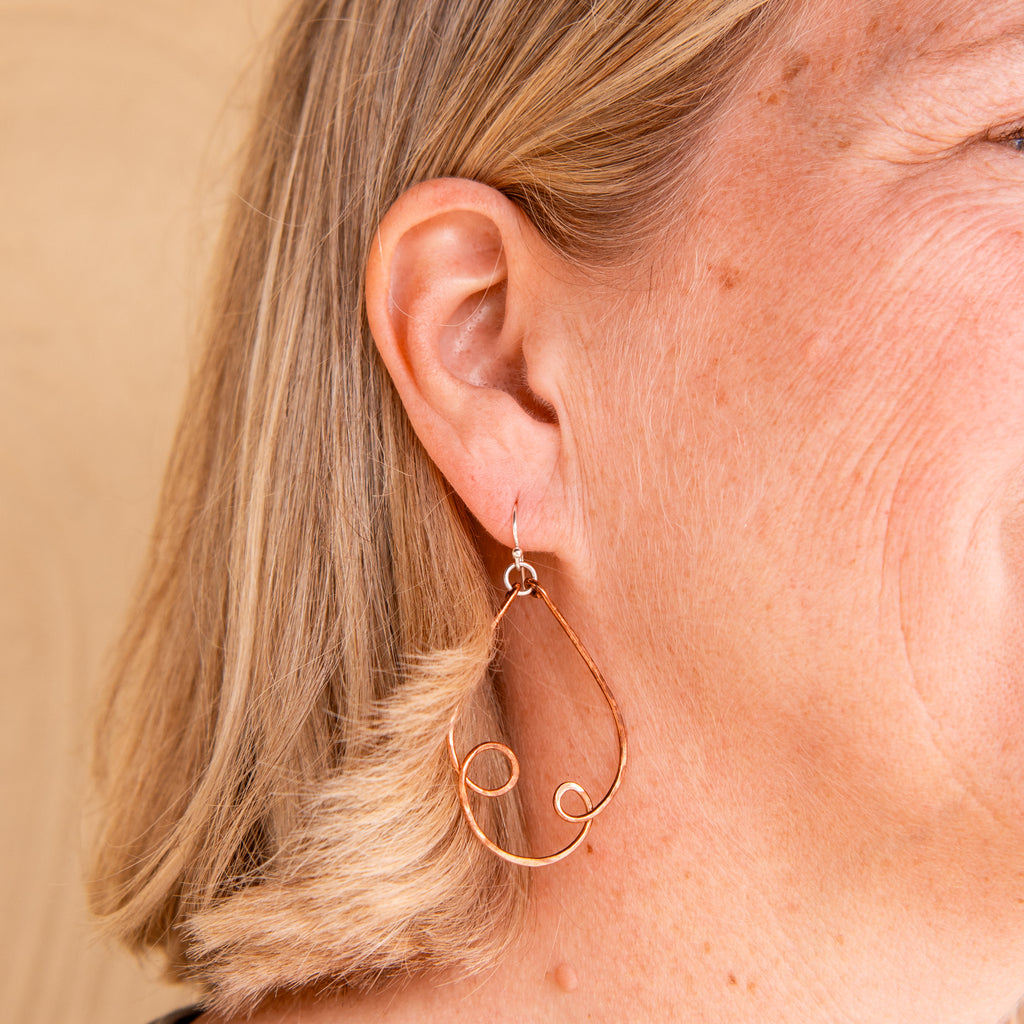 Loop De Loop Copper Earrings