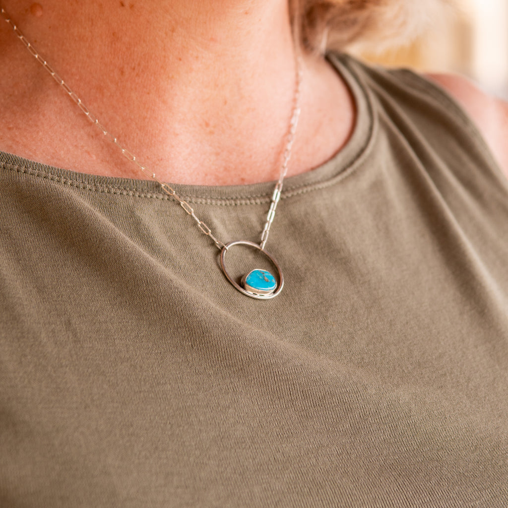 Circle Turquoise Necklace