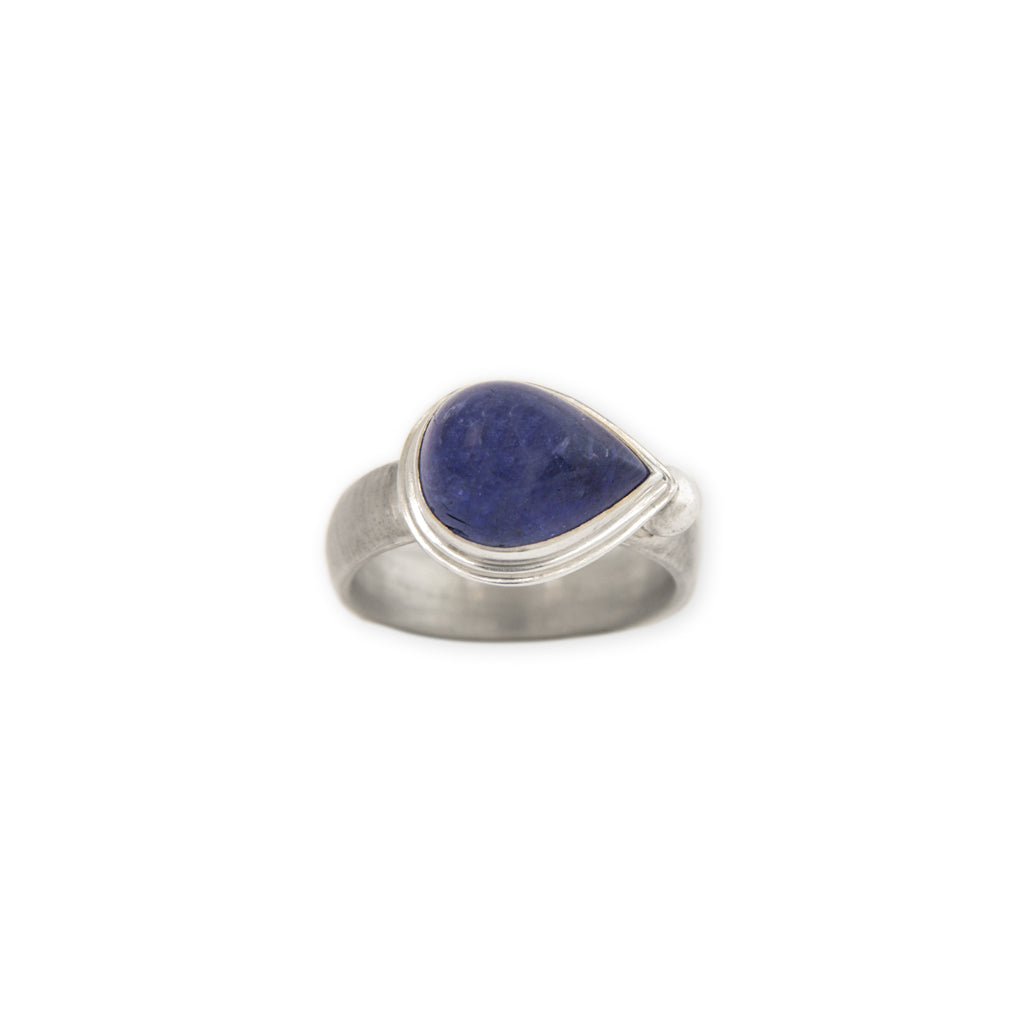 Pear Shape Tanzanite Cab Ring