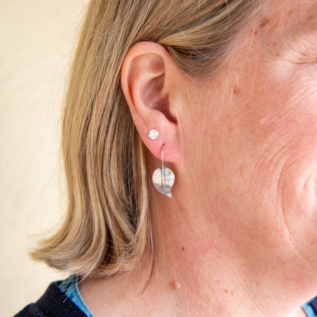 Sterling Silver Leaf Earrings