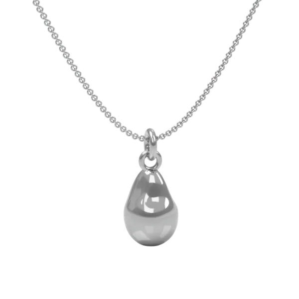 Baroque Silver Drop Necklace