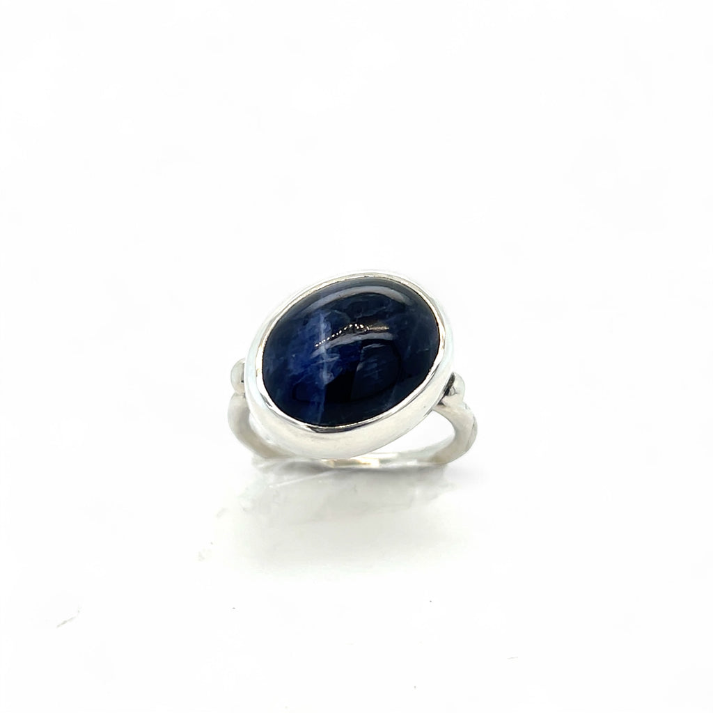 Sterling Silver Bezel Set Sodalite Ring