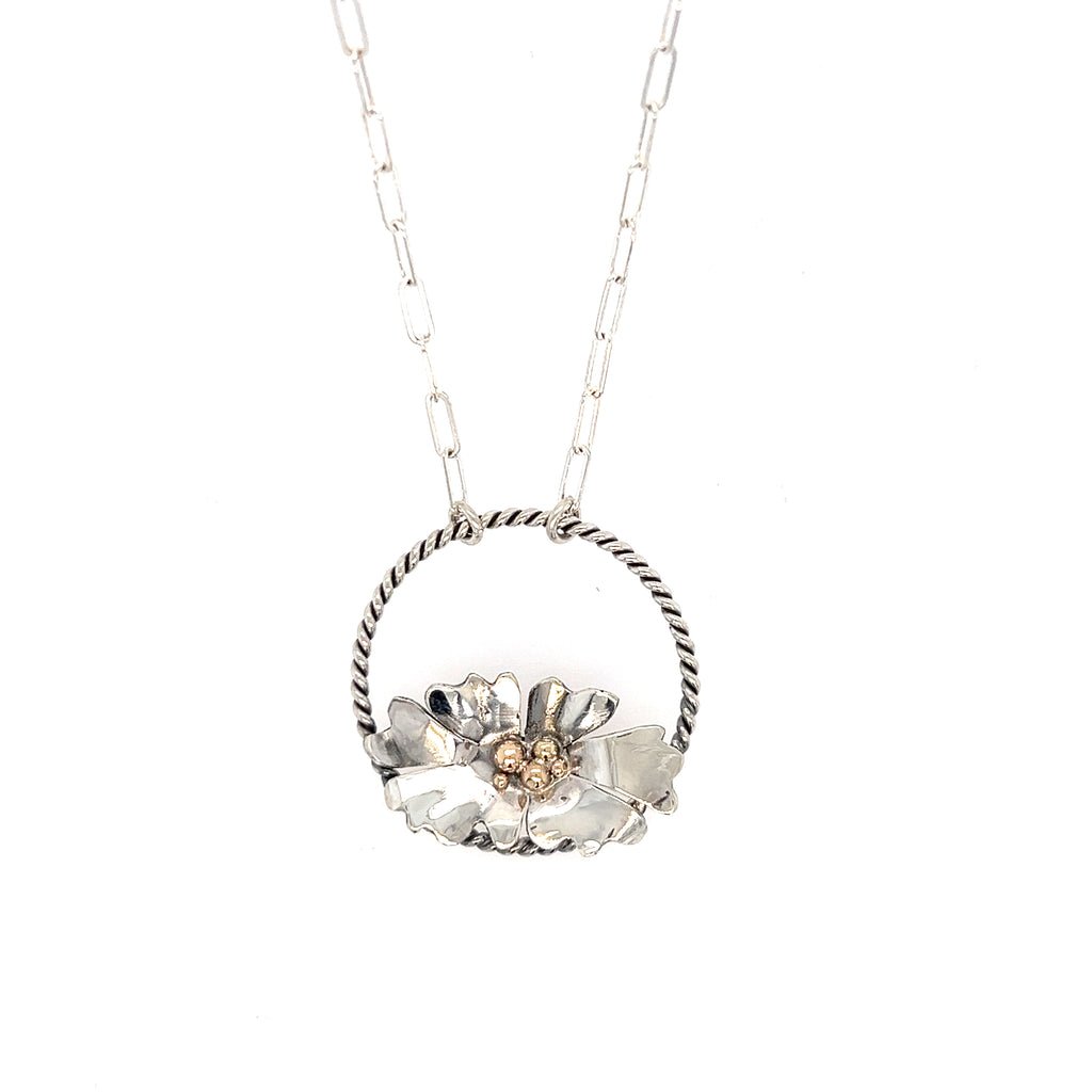 Blossom Collection 2Tone Circle Necklace