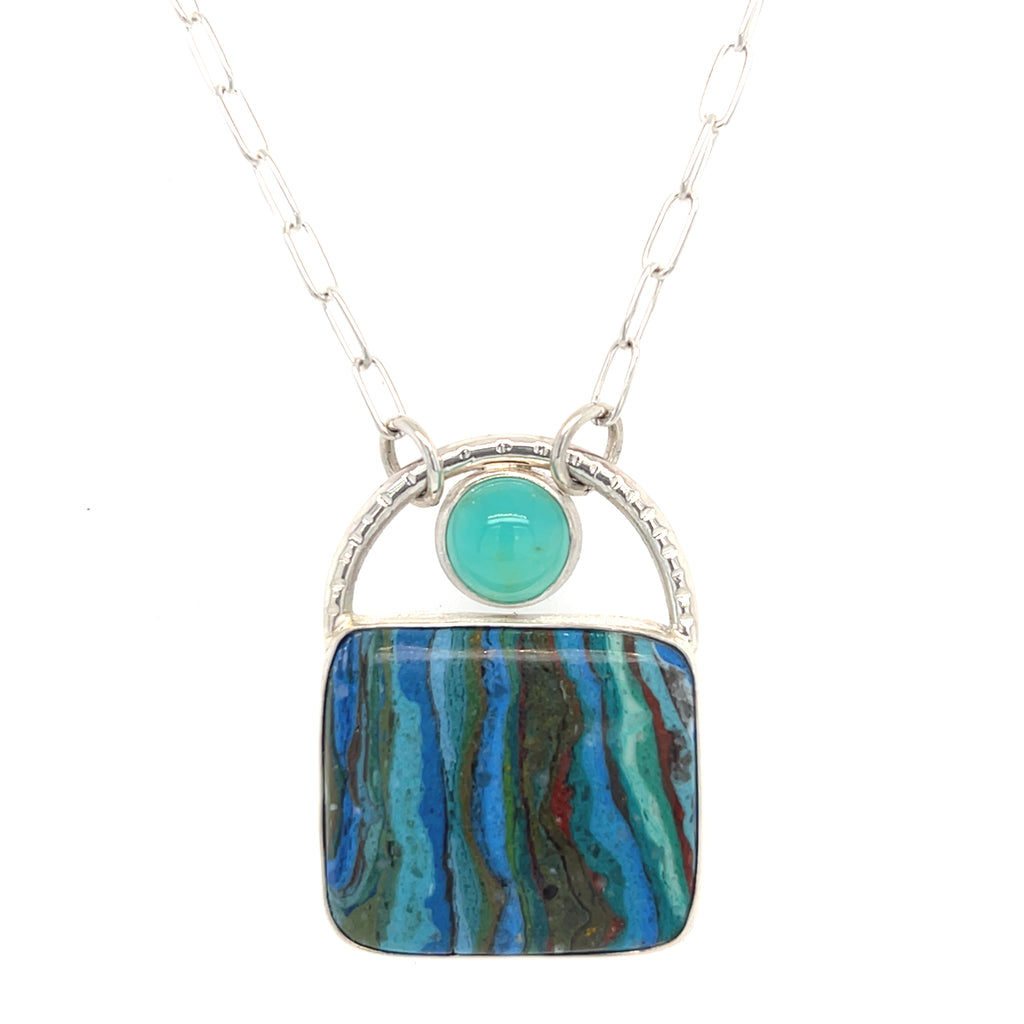 Rainbow Calsilica Necklace