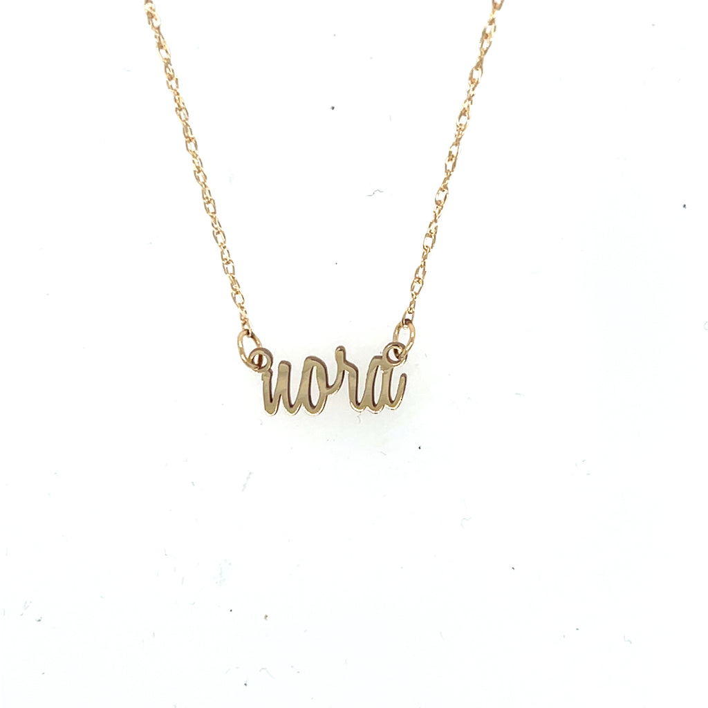 14kt Script Nora Necklace