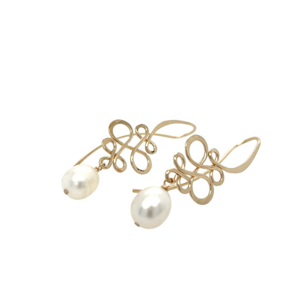 Eternity Drop Earrings-Gold