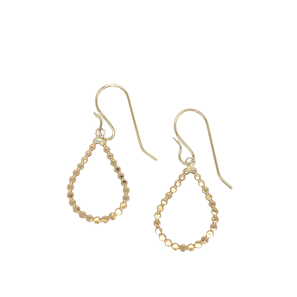 Dangling Tear Dot Earrings