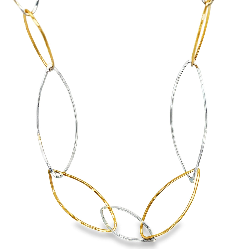 2 Tone Marquise Link Chain