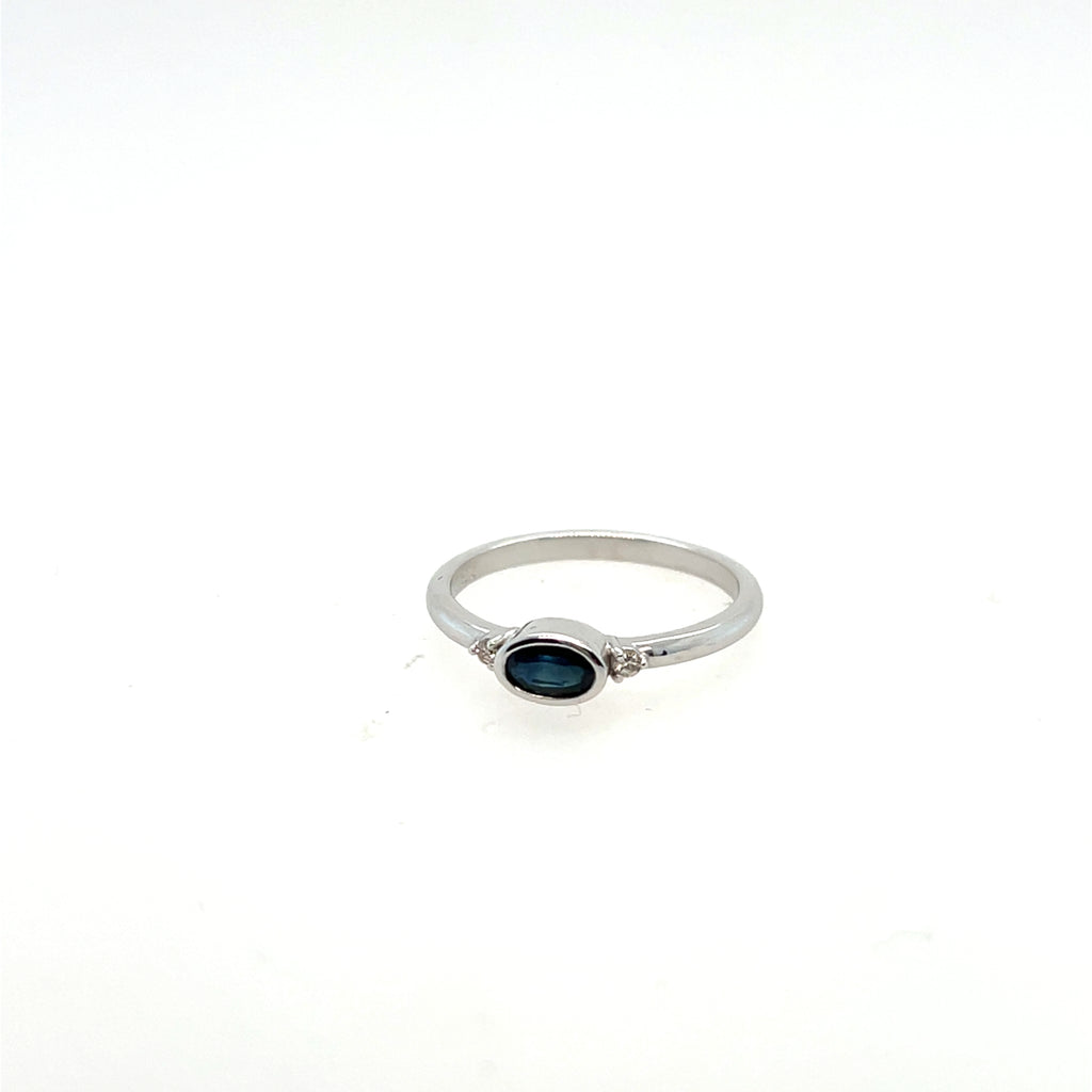 East West Bezel Ring Setting