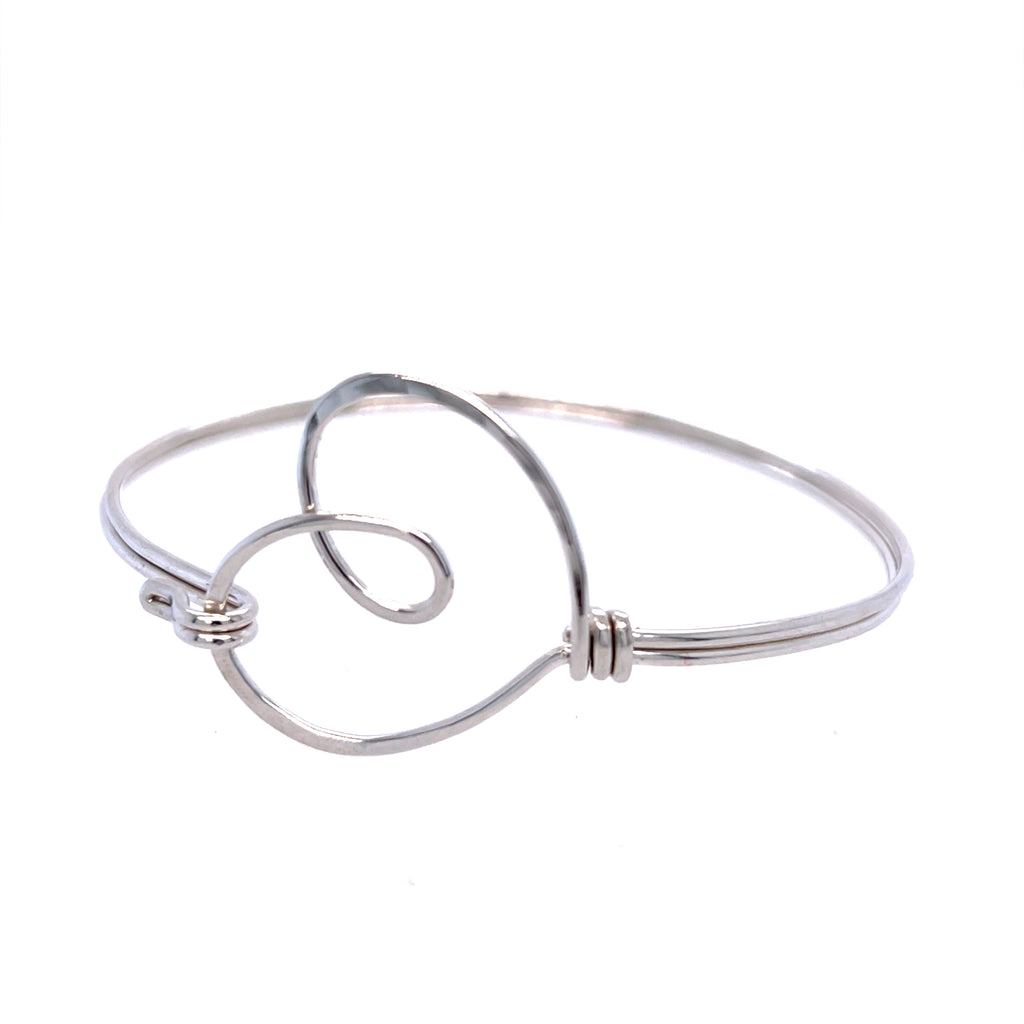 Loopy Heart Bangle Bracelet