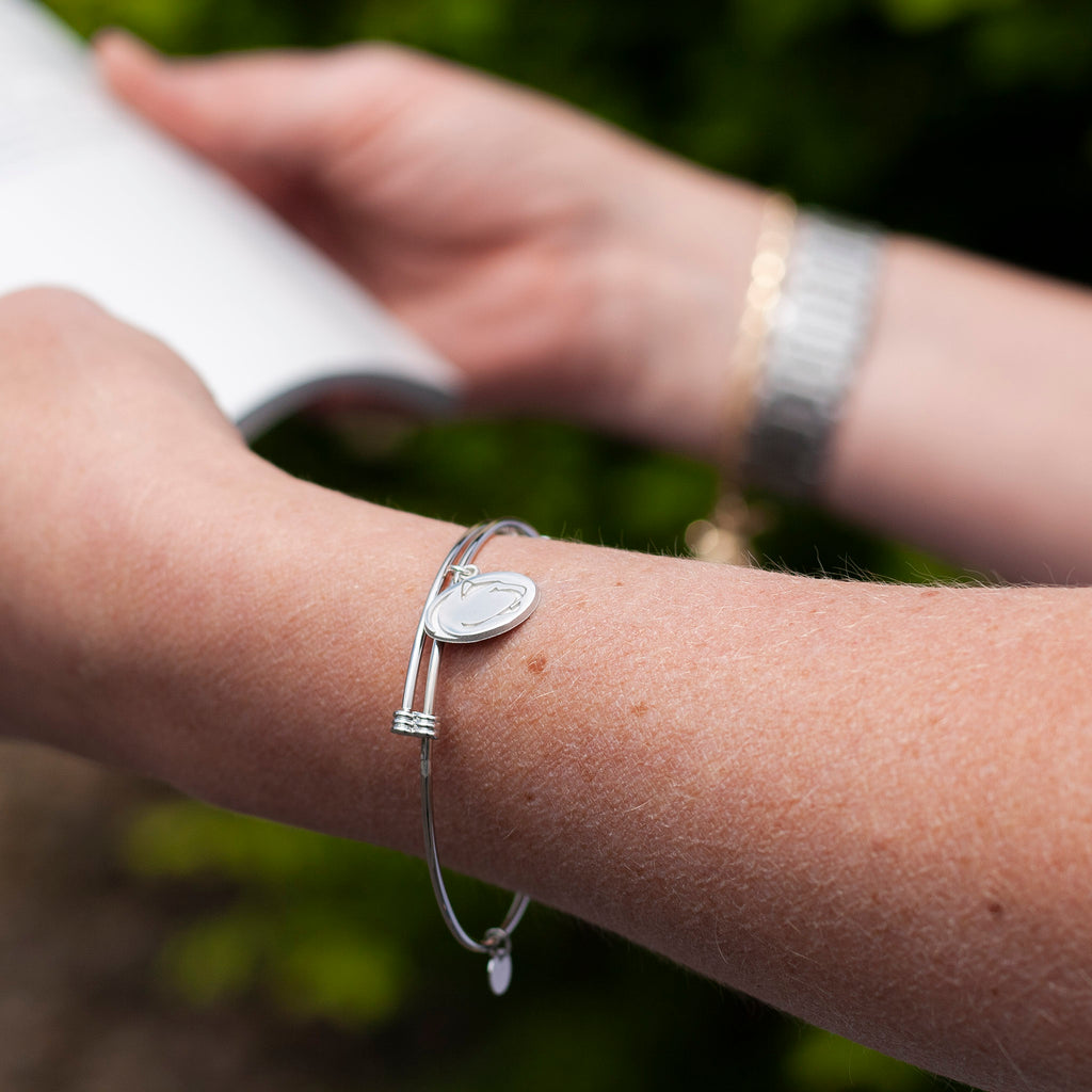 Expandable Sterling Silver PSU Charm Bracelet